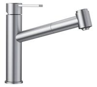 Blanco IN Miscelatore monocomando con doccetta estraibile AMBIS-S 1523119 finitura acciaio massiccio