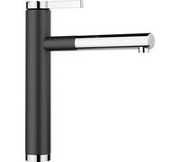 Blanco IN Miscelatore monocomando con doccetta estraibile LINEE-S 1526171 finitura nero/cromato