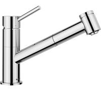 BLANCO KANO-S Vario Rubinetto da cucina cromato ad alta pressione con tubo estraibile, cartuccia in ceramica con doccetta regolabile per un getto forte