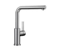 BLANCO LANORA-F | Rubinetto da cucina in acciaio inox massiccio | Bassa pressione | Rubinetto per finestra per montaggio davanti a una finestra | Cartuccia in ceramica | Qualità garantita e risparmio