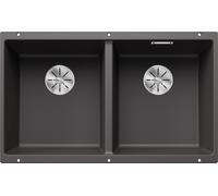 Blanco Lavello a due vasche SUBLINE 350/350-U Platinum 5523575 finitura grigio roccia da 75x46 cm - Sottotop