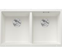 Blanco Lavello a due vasche SUBLINE 350/350-U Platinum 5523578 finitura bianco da 75x46 cm - Sottotop