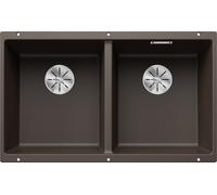 Blanco Lavello a due vasche SUBLINE 350/350-U Platinum 5523583 finitura caffè da 75x46 cm - Sottotop