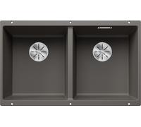 Blanco Lavello a due vasche SUBLINE 350/350-U Satin Gold 3527347 finitura grigio vulcano da 75x46 cm - Sottotop