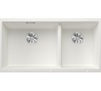 Blanco Lavello a due vasche SUBLINE 480/320-U Platinum 5523588 finitura bianco da 85x46 cm - Sottotop