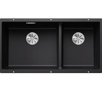Blanco Lavello a due vasche SUBLINE 480/320-U Total Black 2525993 finitura nero da 85x46 cm - Sottotop