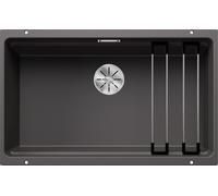 Blanco Lavello a una vasca ETAGON 700-U Total Black 2525168 finitura grigio roccia da 73x46 cm - Sottotop