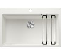 Blanco Lavello a una vasca ETAGON 8 Total Black 2525191 finitura bianco da 78x51 cm - Sopratop