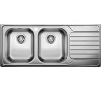 BLANCO Lavello Cucina 2 Vasche Incasso con Gocciolatoio Dx Larghezza 116 cm materiale/finitura Acciaio Inox - 1328107 Dinas 8 S