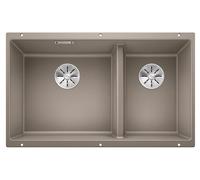 Blanco Lavello due vasche SUBLINE 430/270-U 1523158 finitura tartufo da 75.5x46 cm - Sottotop