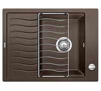 Blanco Lavello una vasca con gocciolatoio ELON 45 S 1520997 finitura caffè da 65x50 cm - Sopratop