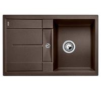 Blanco Lavello una vasca con gocciolatoio METRA 45 S 1515039 finitura caffè da 78x50 cm - Sopratop