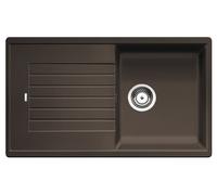 PRONTA CONSEGNA - Blanco Lavello una vasca con gocciolatoio ZIA 5 S 1520519 finitura caffè da 86x50 cm - Sopratop
