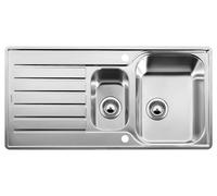 Blanco Lavello una vasca con vaschetta e gocciolatoio LANTOS II 6 S-IF 1619720 in acciaio inox da 100x50 cm - Sopratop/Filotop