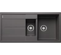 Blanco Lavello una vasca con vaschetta e gocciolatoio METRA 6 S 1518878 finitura grigio roccia da 100x50 cm - Sopratop