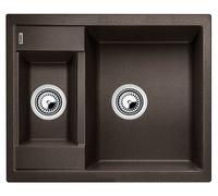 Blanco Lavello una vasca con vaschetta METRA 6 1516180 finitura caffè da 61.5x50 cm - Sopratop