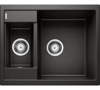 Blanco Lavello una vasca con vaschetta METRA 6 1525923 finitura nero da 61.5x50 cm - Sopratop