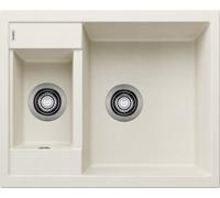 Blanco Lavello una vasca con vaschetta METRA 6 1527113 finitura soft white da 61.5x50 cm - Sopratop