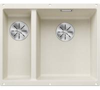 Blanco Lavello una vasca DX con vaschetta SUBLINE 340/160-U 1527163 finitura soft white da 55.5x46 cm - Sottotop