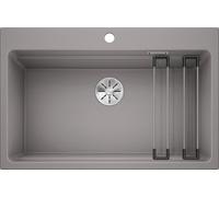 Blanco Lavello una vasca ETAGON 8 1525189 finitura alumetallic da 78x51 cm - Sopratop