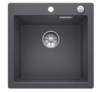 Blanco Lavello una vasca PLEON 5 1521669 finitura grigio roccia da 51.5x51 cm - Sopratop