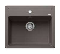 BLANCO LEGRA 6 - Lavello in granito in SILGRANIT grigio vulcanico, tipo di installazione: incasso dall'alto, per mobili da 60 cm di larghezza, grande volume della vasca, superficie facile da pulire
