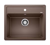 BLANCO LEGRA 6 - Lavello rettangolare in granito per basi di lavello con larghezza di 60 cm - SILGRANIT - Senza Gocciolatoio - Marrone - 523337