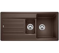 BLANCO LEGRA 6 S - Lavello rettangolare in granito con vaschetta con piletta di scarico per basi di lavello con larghezza di 60 cm - SILGRANIT - Marrone - 522212