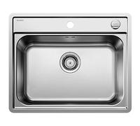 Blanco, LEMIS 6-IF - Lavello da cucina in acciaio inox per basi di lavello con larghezza di 60 cm - Bordo piatto IF, senza gocciolatoio - 525109