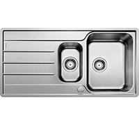 PRONTA CONSEGNA - Blanco Lavello una vasca con vaschetta e gocciolatoio LEMIS 6 S-IF 1523033 in acciaio inox da 100x50 cm - Sopratop/Filotop