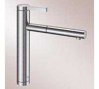 BLANCO Miscelatore Monocomando, Doccetta Estraibile, Linea LINEE-S, Acciaio Inox, Satinato Opaco - 1517593