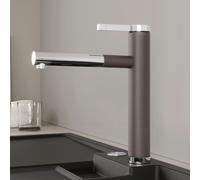 Blanco Linee rubinetto da cucina, orientabile, estraibile, 526956, Linee grigio vulcanico opaco/cromo [Rubinetti da Cucina]