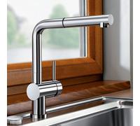 Blanco Linus S-F - Miscelatore da lavello con bocca di erogazione estraibile, sottofinestra, cromo 514023