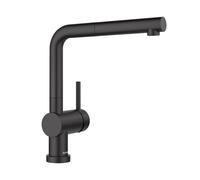 BLANCO LINUS-S-F | Rubinetto da cucina in nero opaco | alta pressione | con tubo estraibile | Rubinetto anteriore per il montaggio davanti a una finestra | Qualità sicura dell'acqua e risparmio idrico