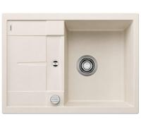 BLANCO METRA 45 S Compact 527102, Silgranit bianco morbido, reversibile, con interruttore di scarico