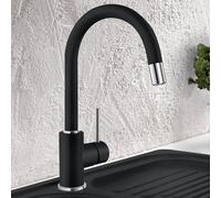 Blanco Mida rubinetto da cucina, orientabile, estraibile, 526146, Mida nero opaco [Rubinetteria da Cucina > Rubinetti da Cucina]