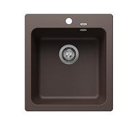 BLANCO NAYA 45 | Lavello in granito in silgranito cafe | Tipo di montaggio: montaggio superiore | per armadi inferiori larghi 45 cm | Grande volume del bacino per un uso ottimale | Superficie facile