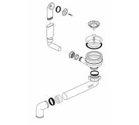 Blanco - Piletta di scarico da 3,5", senza comando di scarico