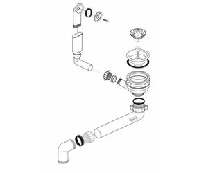 Blanco - Piletta di scarico da 3,5", senza comando di scarico