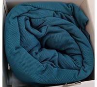 Blanco Raya Copridivano 3 Posti in Cotone bioelastico Estensibile a Tinta unita Colore Avio - SUP009