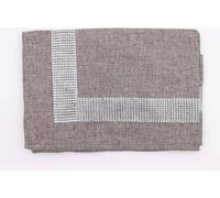 Blanco Raya Tovaglia 12 posti con Bordo elegante di Strass colore Light Brown - New Diamond