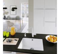 Blanco Rotan lavello da cucina, 523076, 500-U Rotan bianco opaco [Lavelli da Cucina > per Base Sottolavello a partire da 60 cm]