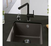 BLANCO ROTAN 400-U | Lavello in granito grigio vulcanico | Tipo di montaggio: sottostruttura | per sottolavelli larghi 50 cm | Grande volume per un uso ottimale | Superficie facile da pulire