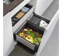 Blanco Select II sistema separazione rifiuti, per mobile da 60 cm, 526210, Orga XL 60/3 Select II nero/antracite [Portarifiuti]