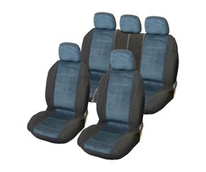 Blanco Set coprisedili 'Denver' Blu - 9 Pezzi - Adatto Anche per Gli airbag Laterali