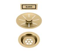Blanco set di scarico e troppopieno per lavabo singolo, 203476, Universal satin gold [Lavelli da Cucina > Accessori per Lavelli da Cucina]