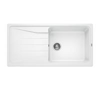 Blanco Lavello una vasca con gocciolatoio SONA XL 6 S 1519692 finitura bianco da 100x50 cm - Sopratop