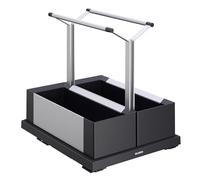 BLANCO Storage Caddy 40 | plastica, alluminio nero e grigio | comodo accesso grazie al manico e alla funzione scorrevole completamente estraibile