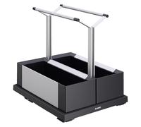 BLANCO Storage Caddy 40 | plastica, alluminio nero e grigio | comodo accesso grazie al manico e alla funzione scorrevole completamente estraibile
