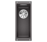 Blanco 1518951 Lavello Sintetico Monovasca SUBLINE 160-U - Sottotop - Grigio Roccia - 190 x 460 mm - Profondità Vasca 130 mm - Piletta 3,5" - Scarico InFino